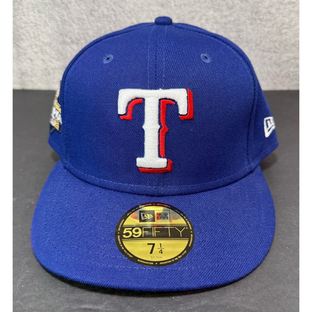 New Era 59FIFTY Hat Mens 7 1/4 Blue Texas Rangers 2023 World Series Champions